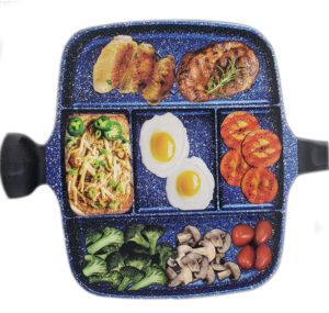 5 Section Nonstick Divided Pan, Five Compartment