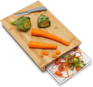 Bamboo Cutting Board with Storage