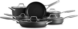 Calphalon 2029626 Premier Hard-Anodized Nonstick 11 Piece Cookware Set, Black