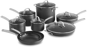 Calphalon Classic Nonstick Hard-Anodized 14-Piece Cookware Set, Grey