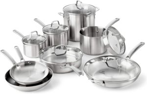 Calphalon Classic Stainless Steel Cookware Set, 14-Piece