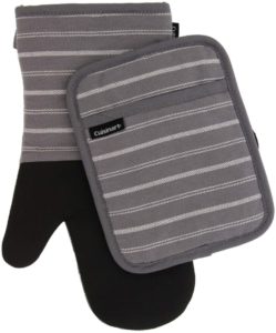 Cuisinart Neoprene Oven Mitts and Potholder Set-Heat Resistant Oven Gloves