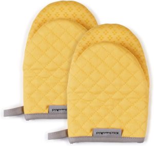 KitchenAid Asteroid Mini Cotton Oven Mitts with Silicone Grip