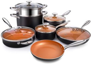 MICHELANGELO Copper Pots and Pans Set Nonstick 12 Piece