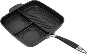 MasterPan Non-Stick 3 Section Meal Skillet