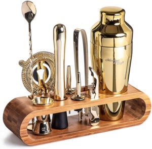 brass cocktail set