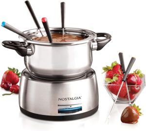 nostalgia electrics stainless steel electric fondue pot