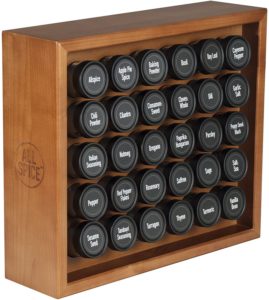 countertop wooden spice rack