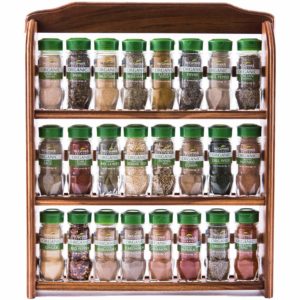 countertop wooden spice rack