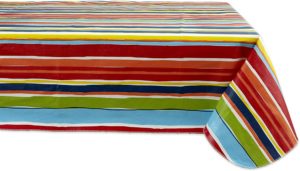 60 x 102 Summer Stripe Vinyl table cover