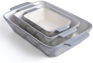 3-pice bakeware ceramic set