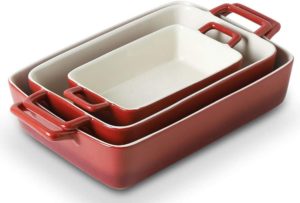 ceramic bakeware set with lids