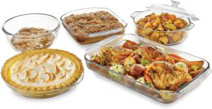 5-Piece Glass Casserole Baking Dish Set