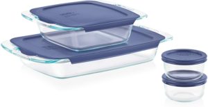 8-Piece Clear glass bakeware set