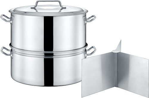 Crab Outdoor Stainless Steel Stock Pot Steamer and Braiser Combo