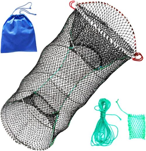 Drasry Portable Folded Cast Net for Catching Crab, Lobster, Crawfish and Shrimp